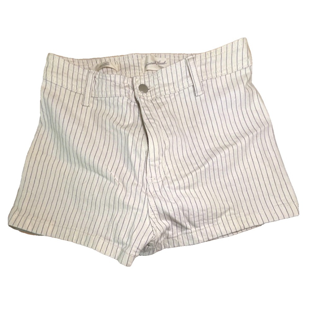 Universal Thread Sailor Shorts 6 NWOT White Blue Striped High Rise Cotton